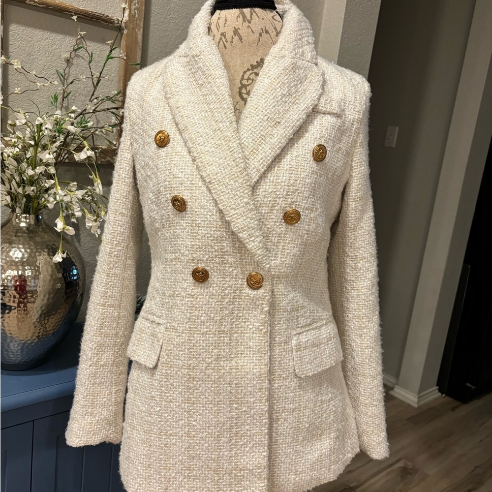 Social Threads Tweed Double Breasted Blazer size M